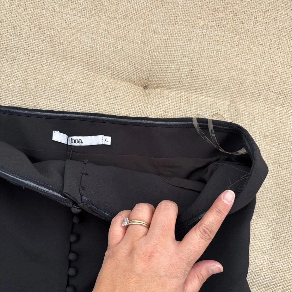 NWT Because of Alice BOA Strapless Peplum Bodice + Effortless Wide Leg Trouser - Picture 4 of 14